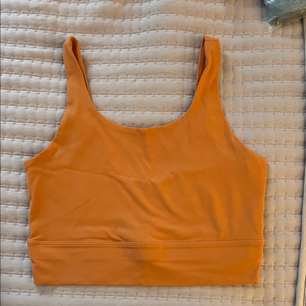 Nike Women's Yoga Luxe Infinalon Tank Top Orange